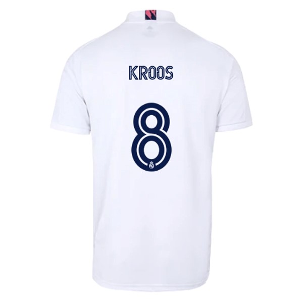 Camiseta Real Madrid 1ª Kit NO.8 Kroos 2020 2021 Blanco